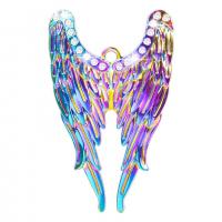 Wing Shaped Zinc Alloy Pendants, colorful plated, Unisex & with rhinestone Approx 50 cm 
