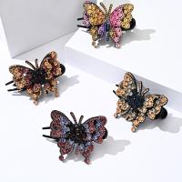 Hair Claw Clips, Plastic, Butterfly, handmade, for woman & with rhinestone 