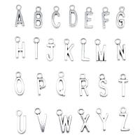 Zinc Alloy Alphabet Pendants, Alphabet Letter, plated, DIY 16mm 