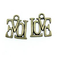 Zinc Alloy Jewelry Pendants, Alphabet Letter, plated, DIY 