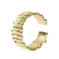 Brass Finger Ring, high quality gold color plated, Adjustable & for woman, gold, 18mm 