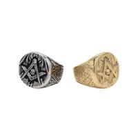 Нержавеющая сталь Rhinestone палец кольцо, Нержавеющая сталь 304, вакуумное ионное покрытие, с черепом рисунком & разный размер для выбора & Мужский & со стразами, Много цветов для выбора, размер:7-13, продается PC
