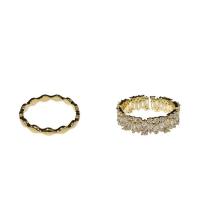 Brass Ring Set, plated & for woman 