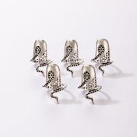 Fashion Nail Finger Ring, Zinc Alloy, antique silver color plated, vintage & for woman, silver color, Approx 