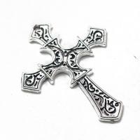 Zinc Alloy Cross Pendants, antique silver color plated, Unisex, silver color 