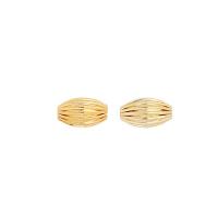 Brass Jewelry Beads, Ellipse, gold color plated, DIY 