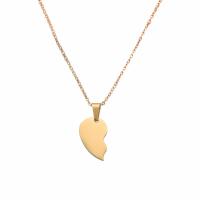Stainless Steel Jewelry Necklace, 304 Stainless Steel, Heart, Vacuum Ion Plating, fashion jewelry .72 Inch 