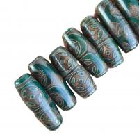 Natural Tibetan Agate Dzi Beads, polished, DIY, 40mm 