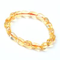 perles de citrine bracelet, unisexe & normes différentes pour le choix Environ 7.6 pouce, Vendu par brin