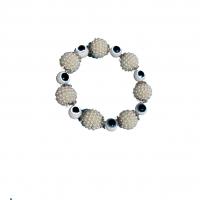 Evil Eye Bracelet Bijoux, Acrylique, avec plastique revêtu de cuivre & alliage de zinc, Placage, bijoux de mode & pour femme, plus de couleurs à choisir, 10mm,12mm,16mm Environ 20 cm, Vendu par PC