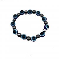 Evil Eye Jewelry Bracelet, Resin, with Natural Stone, fashion jewelry 10mm,8mm Approx 19 cm 