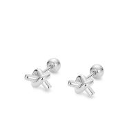 Sterling Silver Stud Earring, 925 Sterling Silver, plated, for woman 