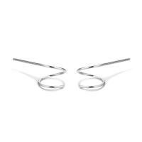 Sterling Silver Stud Earring, 925 Sterling Silver, plated, for woman 35mm 