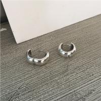Sterling Silver Huggie Hoop Earring, 925 Sterling Silver, Donut, plated, for woman & hollow 16mm 