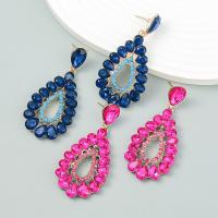 Acrylic Drop Earring, Zinc Alloy, with acrylic rhinestone, fashion jewelry & for woman 