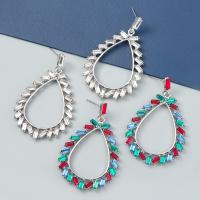 Zinc Alloy Rhinestone Drop Earring, Teardrop, fashion jewelry & for woman & with rhinestone 