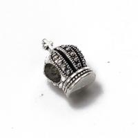 Zinc Alloy Jewelry Beads, Crown, antique silver color plated, vintage & DIY, silver color 