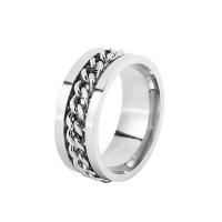Stainless Steel Finger Ring, 304 Stainless Steel, silver color plated, fashion jewelry silver color 