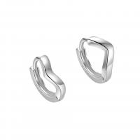Sterling Silver Huggie Hoop Earring, 925 Sterling Silver, plated & for woman 11.5mm 