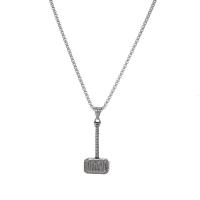 Stainless Steel Jewelry Necklace, 304 Stainless Steel, Hammer of Thor, fashion jewelry & Unisex, original color Approx 23.6 Inch 