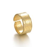 Anillo de dedo de acero Titanium de, Partículas de acero, chapado en color dorado, Ajustable & para mujer, Vendido por UD