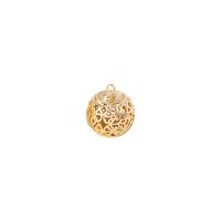 Brass Jewelry Pendants, gold color plated, hollow 