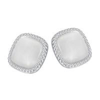 Cubic Zirconia Micro Pave Brass Earring, with Plastic Pearl, fashion jewelry & micro pave cubic zirconia & for woman, 13mm 