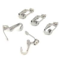Stainless Steel Clip On Earring Finding, 304 Stainless Steel, machine polished, DIY, original color 