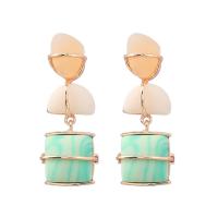Resin Zinc Alloy Earring, with Resin, high quality plated, fashion jewelry & for woman, multi-colored 