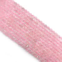 Бусы из природного розового кварца , розовый кварц, Круглая, DIY & разный размер для выбора & граненый, розовый, длина:Приблизительно 14.96 дюймовый, продается Strand