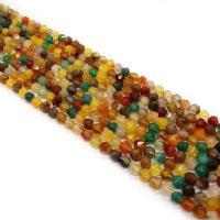 Gemischte Achat Perlen, Mehrfarbenachat, rund, DIY & verschiedene Größen vorhanden & facettierte, gemischte Farben, Länge:ca. 14.96 ZollInch, verkauft von Strang