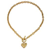 Stainless Steel Jewelry Necklace, 304 Stainless Steel, Heart, fashion jewelry & for woman Approx 17.72 Inch 