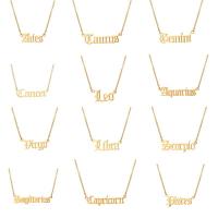 Stainless Steel Jewelry Necklace, 304 Stainless Steel, 18K gold plated, fashion jewelry & for woman, golden Approx 17.72 Inch 