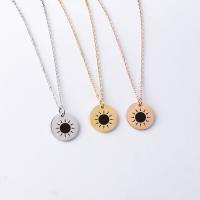 Stainless Steel Jewelry Necklace, 304 Stainless Steel, Vacuum Ion Plating, fashion jewelry & Unisex 20mm Approx 17.72 Inch 