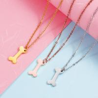 Stainless Steel Jewelry Necklace, 304 Stainless Steel, Dog Bone, Unisex Approx 1.5mm Approx 17.72 Inch 