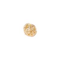 Brass Spacer Beads, gold color plated, hollow 