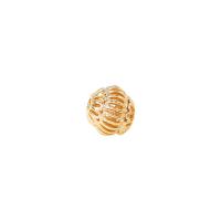 Brass Spacer Beads, gold color plated, hollow 