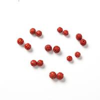 Zinnober Perlen, Cinnabaris, rund, poliert, verschiedene Stile für Wahl, Vermeil, Bohrung:ca. 1.8mm, verkauft von PC