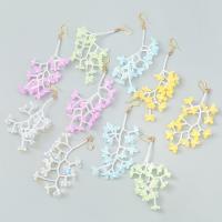 Resin Zinc Alloy Earring, with Glass & Resin, fashion jewelry & for woman 