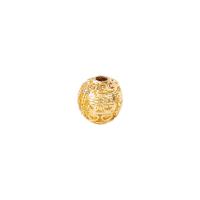 Brass Spacer Beads, Round, gold color plated 