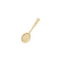 Brass Jewelry Pendants, Badminton Racket, gold color plated, hollow 