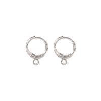Brass Lever Back Earring Component, platinum color plated, DIY & micro pave cubic zirconia 