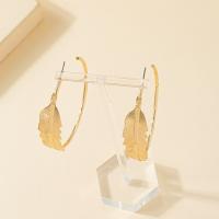 Zinc Alloy Hoop Earring, fashion jewelry & for woman, golden 