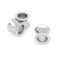 304 Stainless Steel Spacer Bead, machine polished, DIY original color 