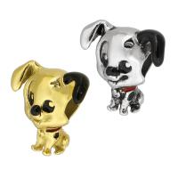 Stainless Steel Large Hole Beads, 316 Stainless Steel, Dog, Vacuum Ion Plating, DIY & enamel Approx 4.5mm 