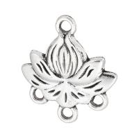 Zinc Alloy Charm Connector, Flower, plated, DIY & 1/3 loop Approx 1.5mm 