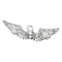 Wing Shaped Zinc Alloy Pendants, plated, Unisex Approx 3mm 