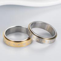 Titan Stahl Fingerring, Titanstahl, Modeschmuck & unisex & verschiedene Größen vorhanden, keine, 6mm, verkauft von PC