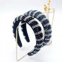 Hair Bands, Velveteen, with Sponge, fashion jewelry & for woman & with rhinestone 35mm 