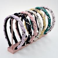 Hair Bands, Cloth, with Plastic Pearl, fashion jewelry & for woman 